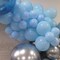 Silver Blue Balloon Garland 127 Pcs 18In 12In 10In 5In Confetti Latex Balloons Arch Kit for Baby Shower Bridal Shower Birthday Party Decors (Silver Blue)